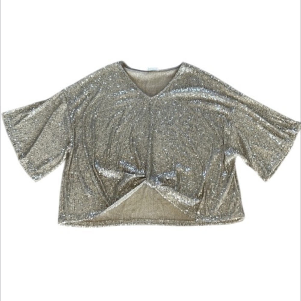Bucketlist size large gold sequin top